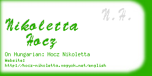 nikoletta hocz business card